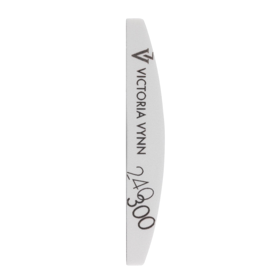Victoria Vynn Crescent Nail Buffer White 240/300 - isolated on a white background