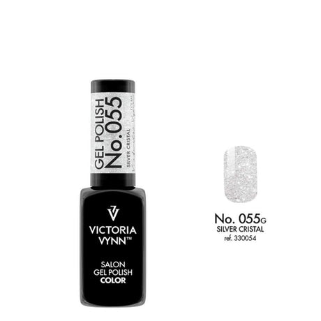 Victoria Vynn Gel Polish Color 055 Silver Crystal - product colour shown on a white background