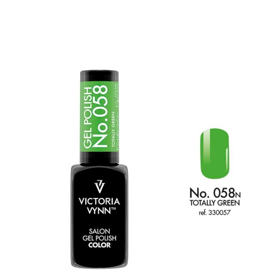 Victoria Vynn Gel Polish Color 058 Totally Green - product colour shown on a white background