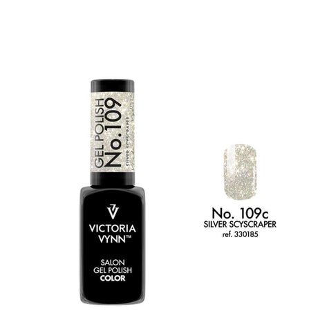 Victoria Vynn Gel Polish Color 109 Silver Skyscraper - product colour shown on a white background