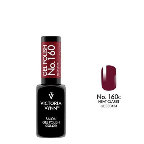 Victoria Vynn Gel Polish Color 160 Heat Claret - product colour shown on a white background