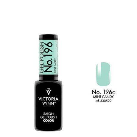 Victoria Vynn Gel Polish Color 196 Mint Candy - product colour shown on a white background