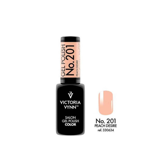 Victoria Vynn Gel Polish Color 201 Peach Desire - product colour shown on a white background