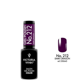 Victoria Vynn Gel Polish Color 212 Dark Crimson - product colour shown on a white background