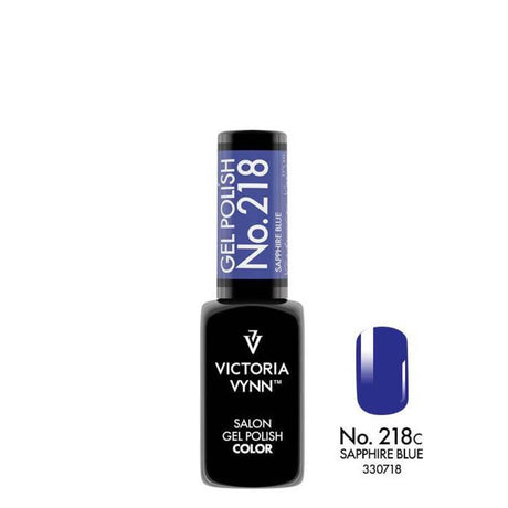 Victoria Vynn Gel Polish Color 218 Saphire Blue - product colour shown on a white background