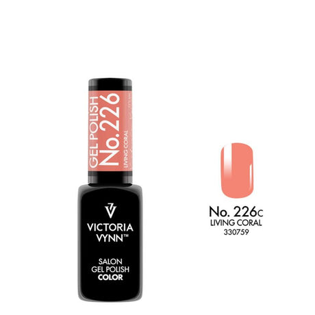 Victoria Vynn Gel Polish Color 226 Living Coral - product colour shown on a white background