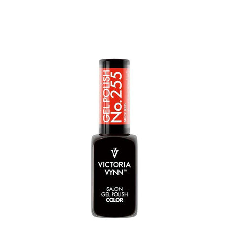 Victoria Vynn Gel Polish Color 255 Brick Red - product colour shown on a white background