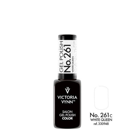 Victoria Vynn Gel Polish Color 261 White Queen - product colour shown on a white background
