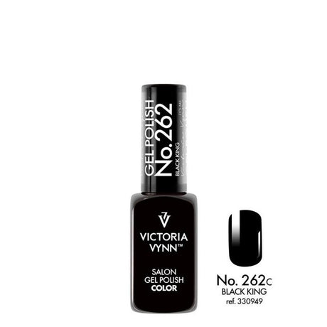 Victoria Vynn Gel Polish Color 262 Black King - product colour shown on a white background