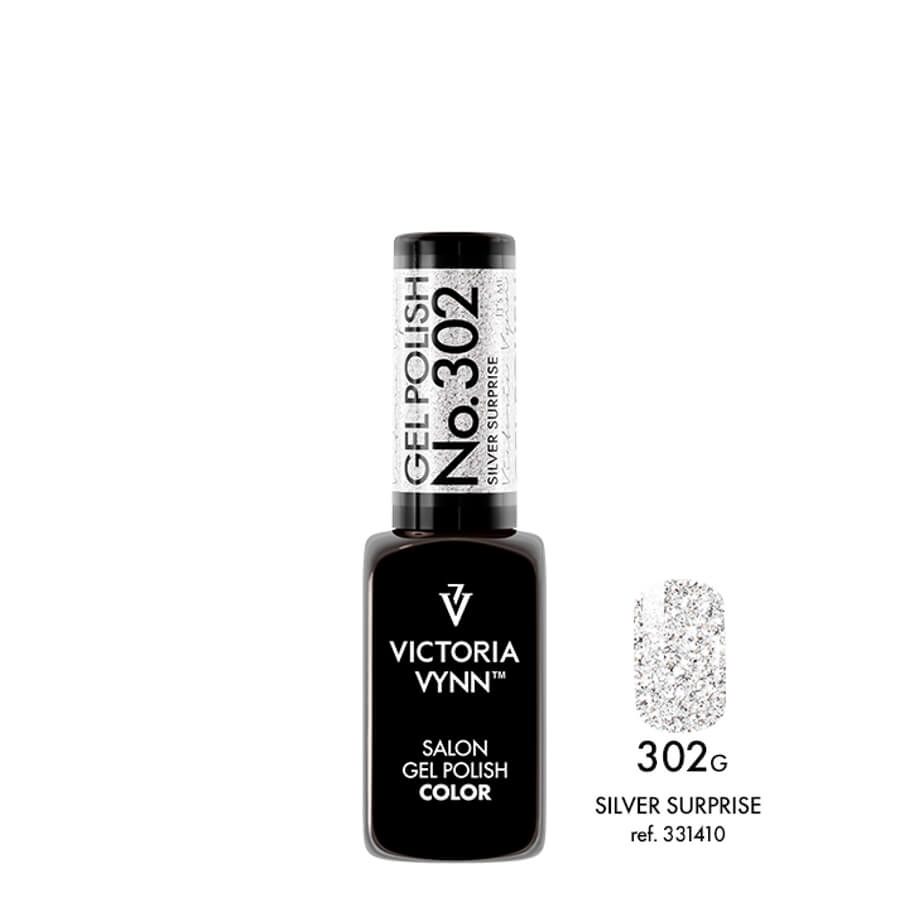 Victoria Vynn Gel Polish Color 302 Silver Suprise - product colour shown on a white background
