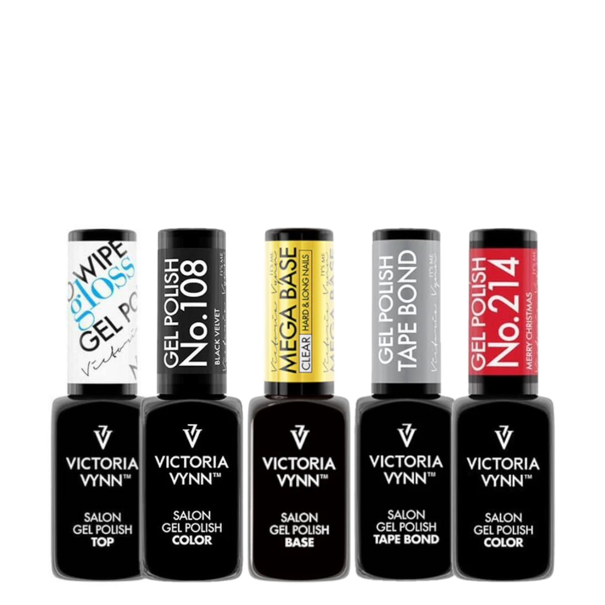 Victoria Vynn Gel Polish Mega Base 5 Pack Gift Set - isolated on a white background