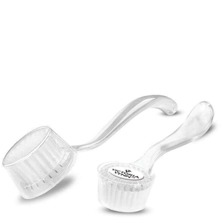 Victoria Vynn Manicure & Pedicure Brush - White - arranged with the included components on a white background