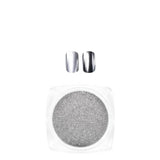 Victoria Vynn Metallic Nail Dust - product and colour sample arranged on a white background