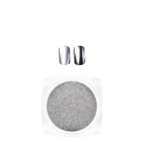 Victoria Vynn Metallic Nail Dust - product and colour sample arranged on a white background
