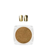 Victoria Vynn Metallic Nail Dust - product and colour sample arranged on a white background