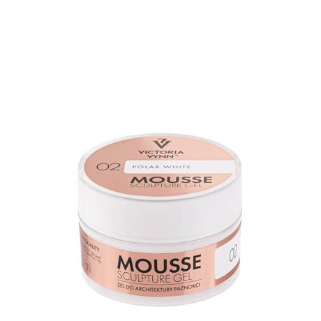 Victoria Vynn Mousse Sculpture Gel 02 Polar White - product colour shown on a white background