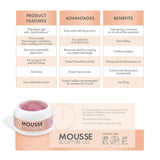Victoria Vynn Mousse Sculpture Gel 06 Dirty Blush - product and colour sample arranged on a white background