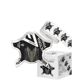 Victoria Vynn Professional Nail Forms Black - printed nail extension form displayed on a white background