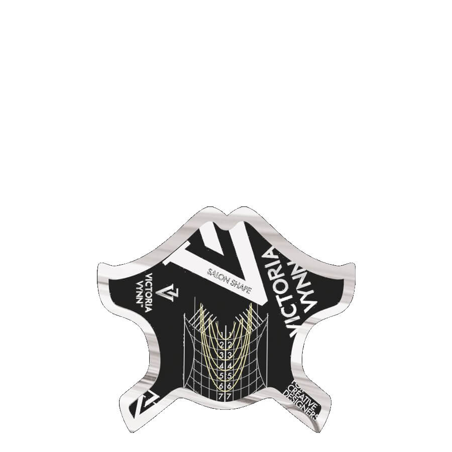 Victoria Vynn Professional Nail Forms Black - printed nail extension form displayed on a white background