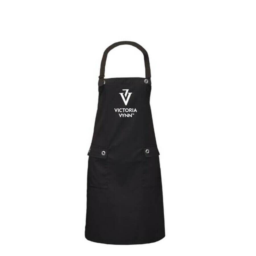 Victoria Vynn Professional Nail Tech Apron - Black - isolated on a white background
