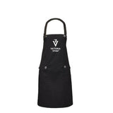 Victoria Vynn Professional Nail Tech Apron - Black - isolated on a white background