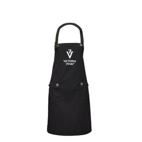 Victoria Vynn Professional Nail Tech Apron - Black - isolated on a white background