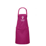 Victoria Vynn Professional Nail Tech Apron - Fuchsia - isolated on a white background