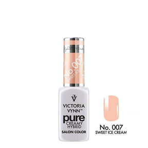 Victoria Vynn Pure Creamy Hybrid Gel 007 Sweet Ice Cream - product and colour sample arranged on a white background
