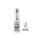 Victoria Vynn Pure Creamy Hybrid Gel 035 Silver Cement - product and colour sample arranged on a white background