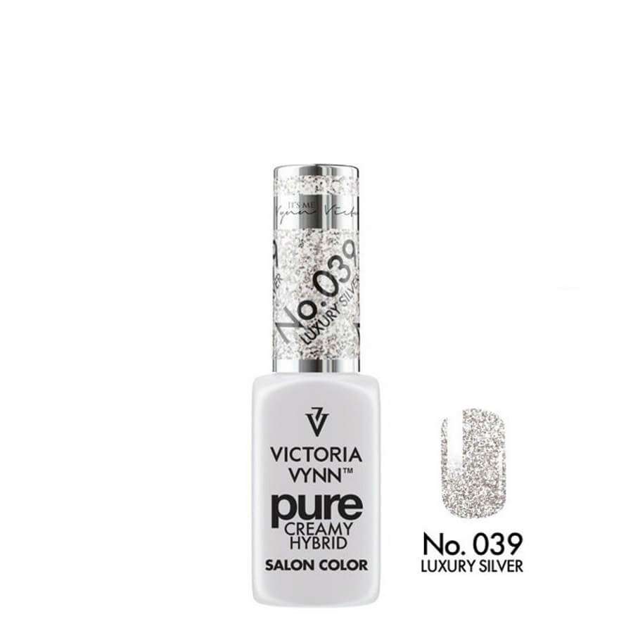 Victoria Vynn Pure Creamy Hybrid Gel 039 Luxury Silver - product colour shown on a white background