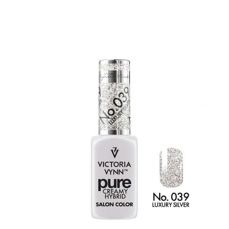 Victoria Vynn Pure Creamy Hybrid Gel 039 Luxury Silver - product colour shown on a white background