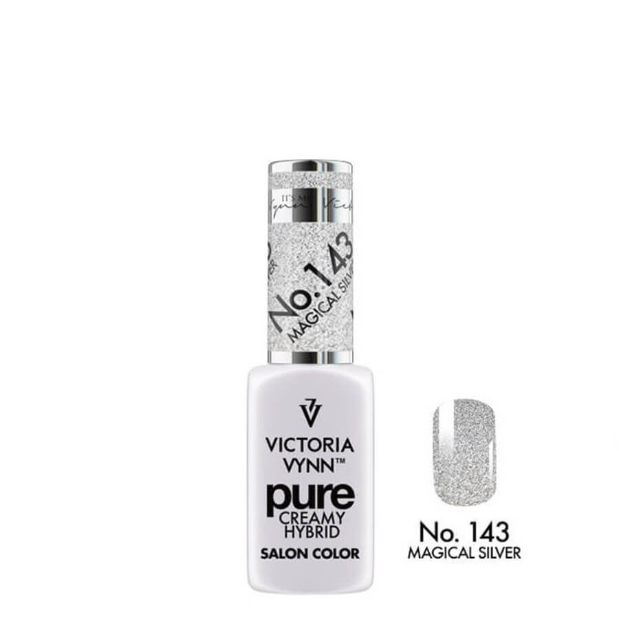 Victoria Vynn Pure Creamy Hybrid Gel 143 Magical Silver - product colour shown on a white background