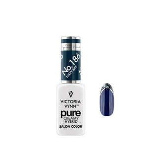 Victoria Vynn Pure Creamy Hybrid Gel 186 Navy Bay - product colour shown on a white background