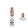 Victoria Vynn Pure Creamy Hybrid Gel 229 Beige Glade - product and colour sample arranged on a white background