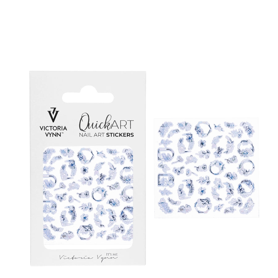Victoria Vynn Quick Art Nail Stickers 03 Medium - arranged with the included components on a white background