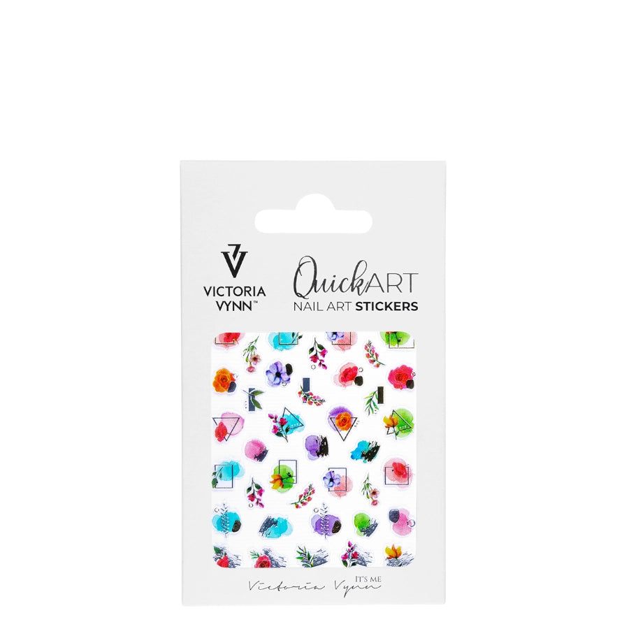 Victoria Vynn Quick Art Nail Stickers 05 Medium - arranged with the included components on a white background