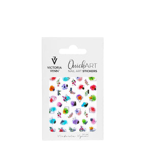 Victoria Vynn Quick Art Nail Stickers 05 Medium - arranged with the included components on a white background