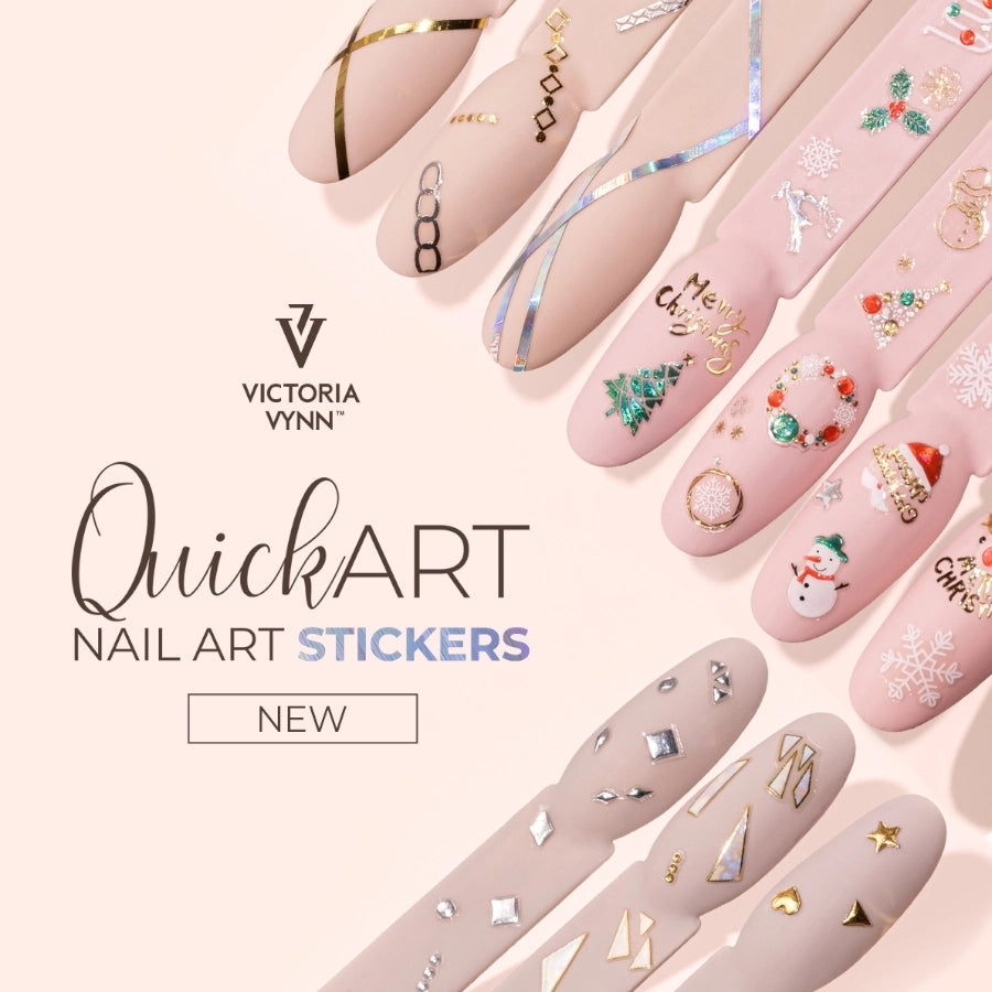 Victoria Vynn Quick Art Nail Stickers 05 Medium - shown in use