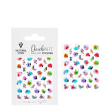 Victoria Vynn Quick Art Nail Stickers 05 Medium - arranged with the included components on a white background
