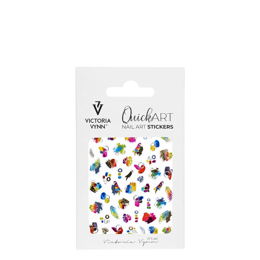 Victoria Vynn Quick Art Nail Stickers 06 Medium - arranged with the included components on a white background
