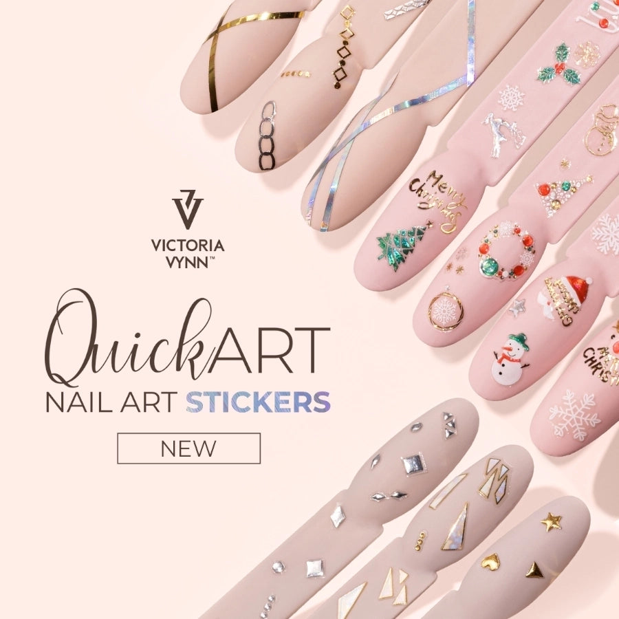Victoria Vynn Quick Art Nail Stickers 06 Medium - shown in use