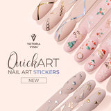 Victoria Vynn Quick Art Nail Stickers 06 Medium - shown in use