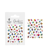 Victoria Vynn Quick Art Nail Stickers 06 Medium - arranged with the included components on a white background