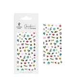 Victoria Vynn Quick Art Nail Stickers 15 Large - arranged with the included components on a white background
