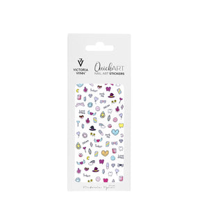 Victoria Vynn Quick Art Nail Stickers 16 Large - isolated on a white background