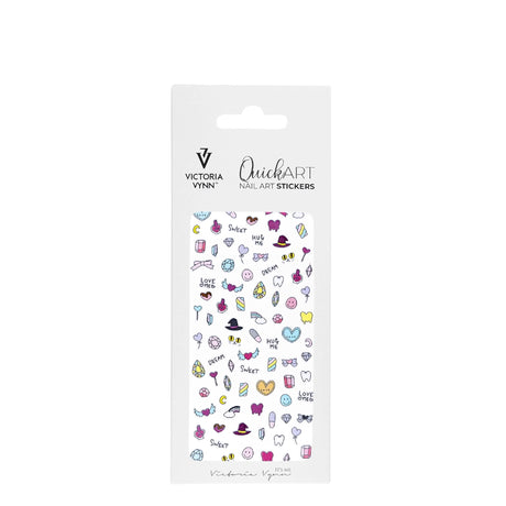 Victoria Vynn Quick Art Nail Stickers 16 Large - isolated on a white background