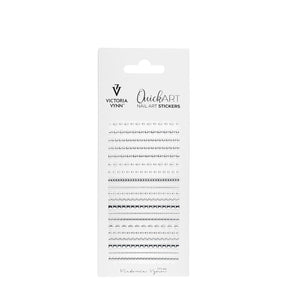 Victoria Vynn Quick Art Nail Stickers 18 Large - arranged with the included components on a white background