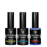 Victoria Vynn Salon Build Gel Base + Top & Primer Acid Set - isolated on a white background