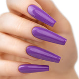 Victoria Vynn Soft Gel Tips Long Coffin Complete Kit with LED Lamp - colour shown on manicured nails