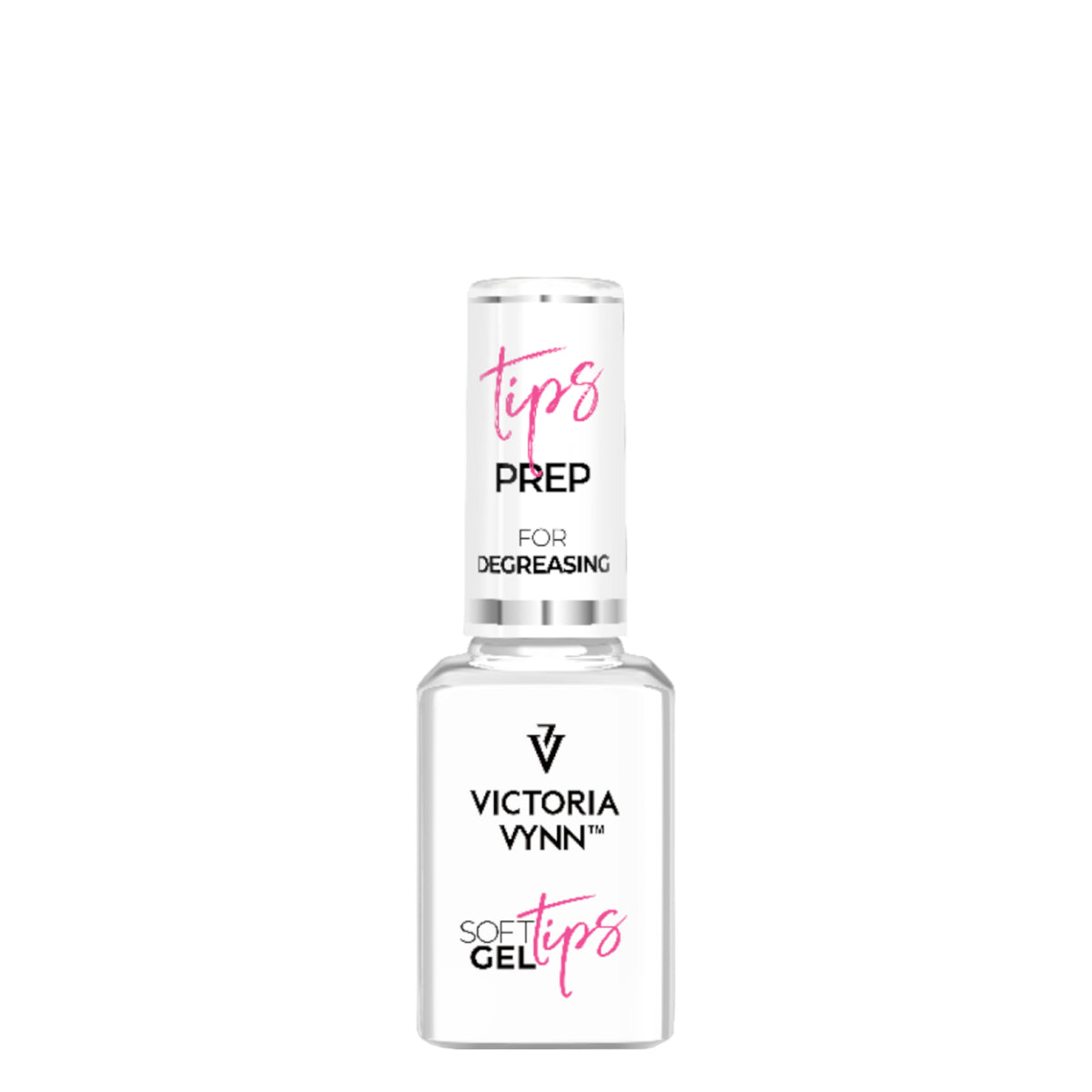 Victoria Vynn Soft Gel Tips Prep for Degreasing - arranged with the included components on a white background